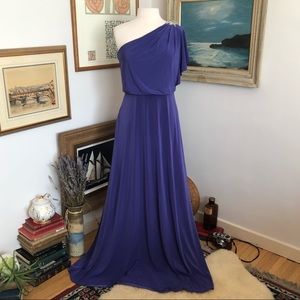 Jenny Yoo Greco-Roman Purple Bridesmaid Dress (Size: 12)